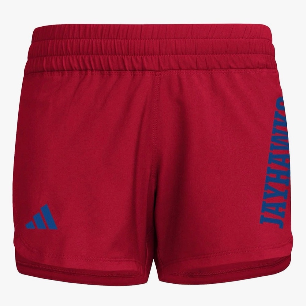Kansas Jayhawks Adidas Women's Red Athletic Shorts